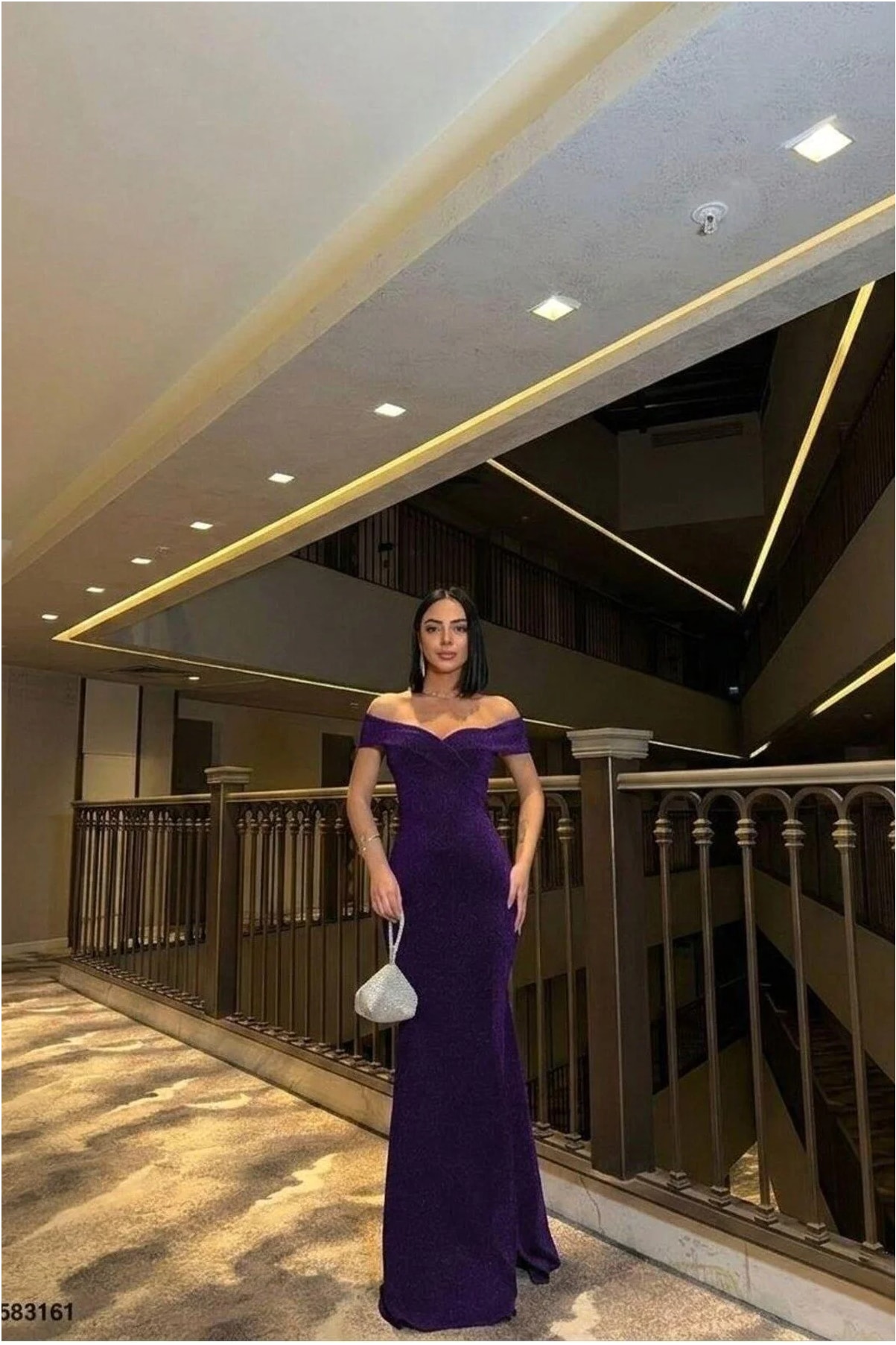 Kayık Yaka Kesim Abiye Balık Elbise